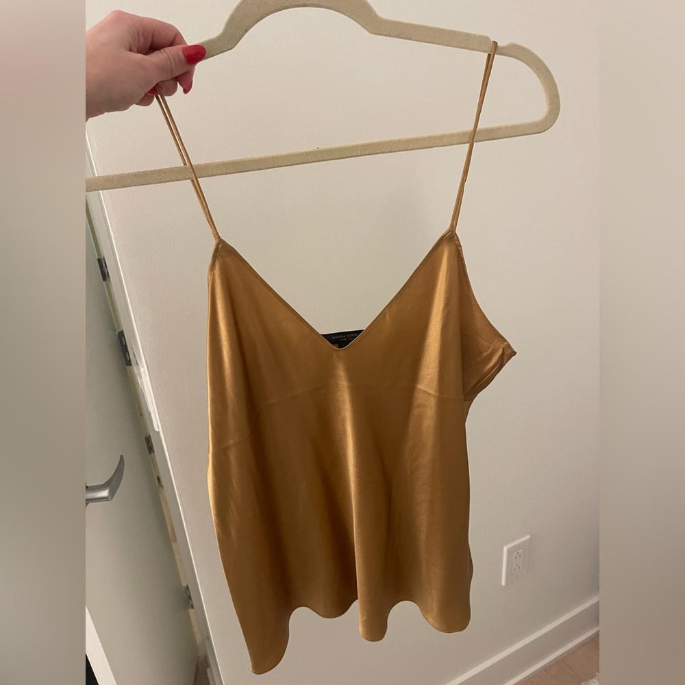 Banana Republic Gold Satin Cami Top
